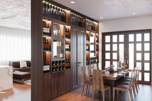 25+ mẫu tủ rượu ngăn phòng khách và bếp đẹp, hiện đại, tiện nghi